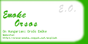 emoke orsos business card